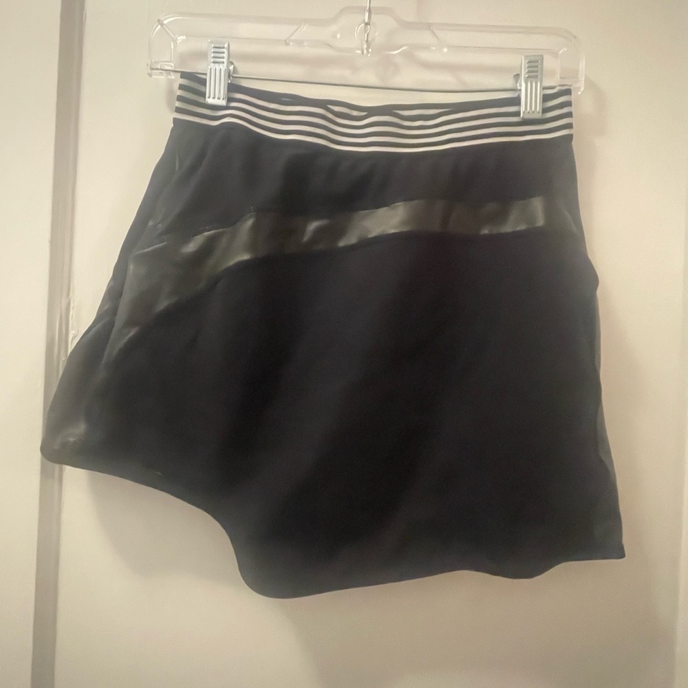Unbridled Black Women's Skort  with Striped Waistband